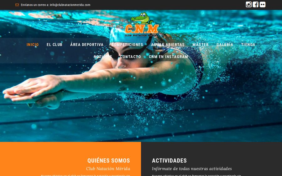 Web de Club de Natación de Mérida